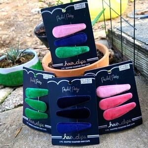 Packed party velvet/Corduroy snap hair clips